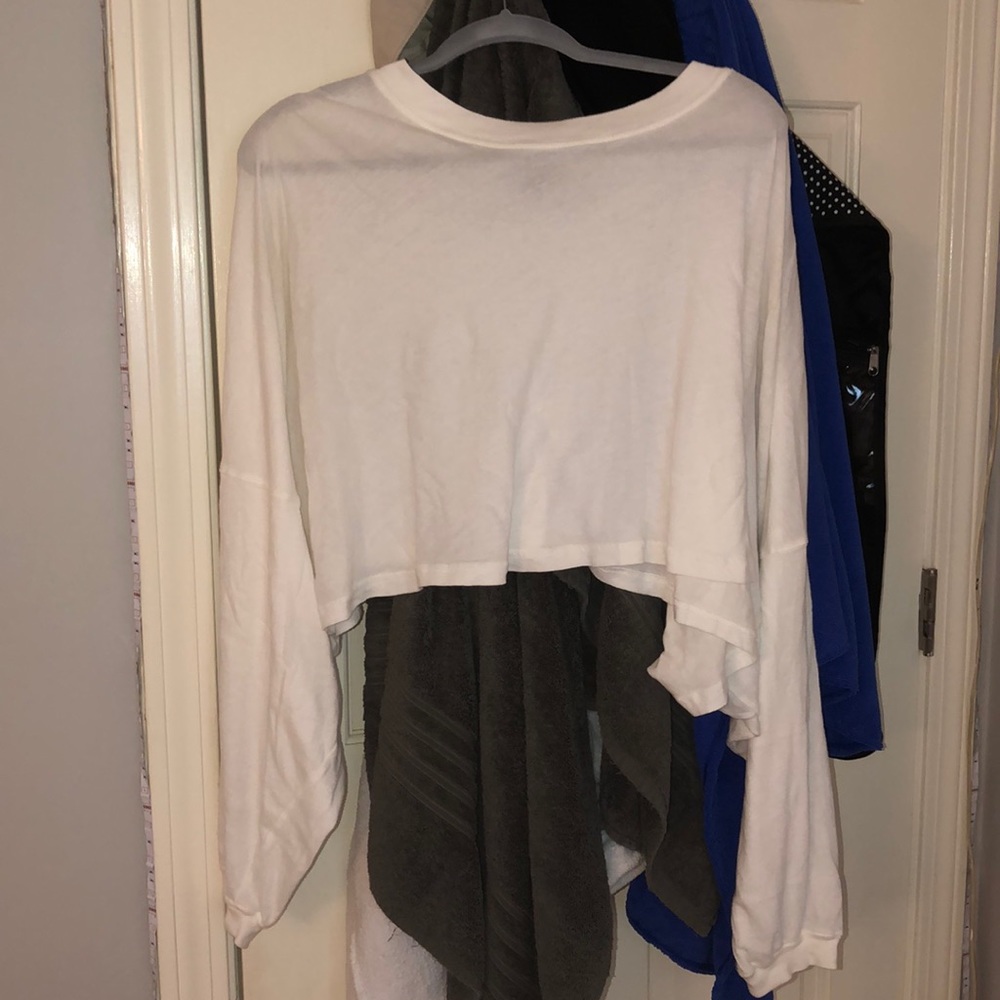 White cropped long sleeve